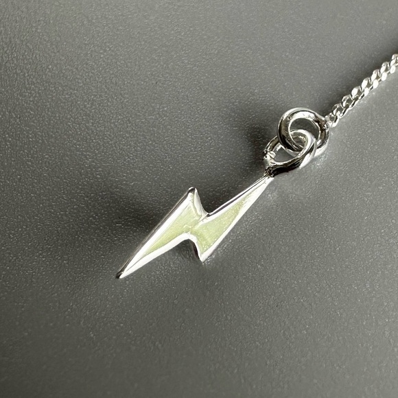 Sterling Silver Lightning Bolt Dangle Threader Earrings - Picture 6 of 6